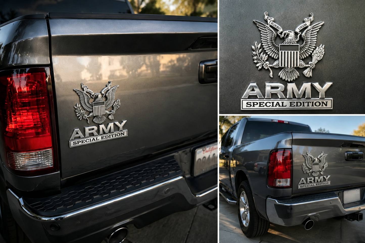 U.S. Army Special Edition Eagle Chrome Metal Badge