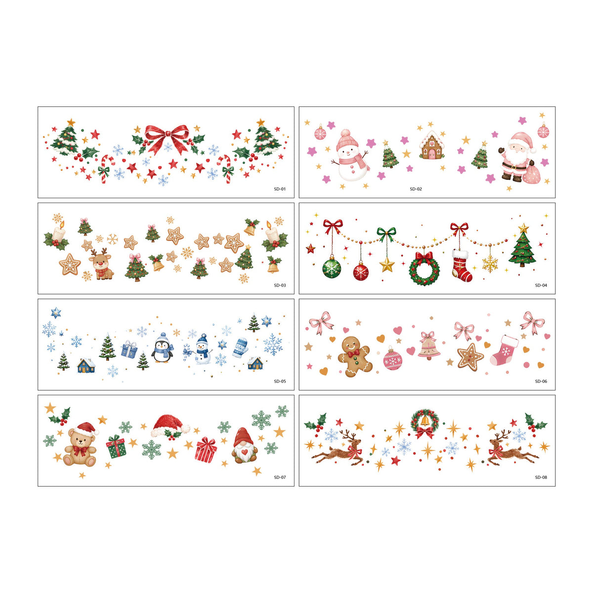 Christmas Face Tattoos – 8 Festive Holiday Designs 🎁 Buy 1, Get 1 FREE Today