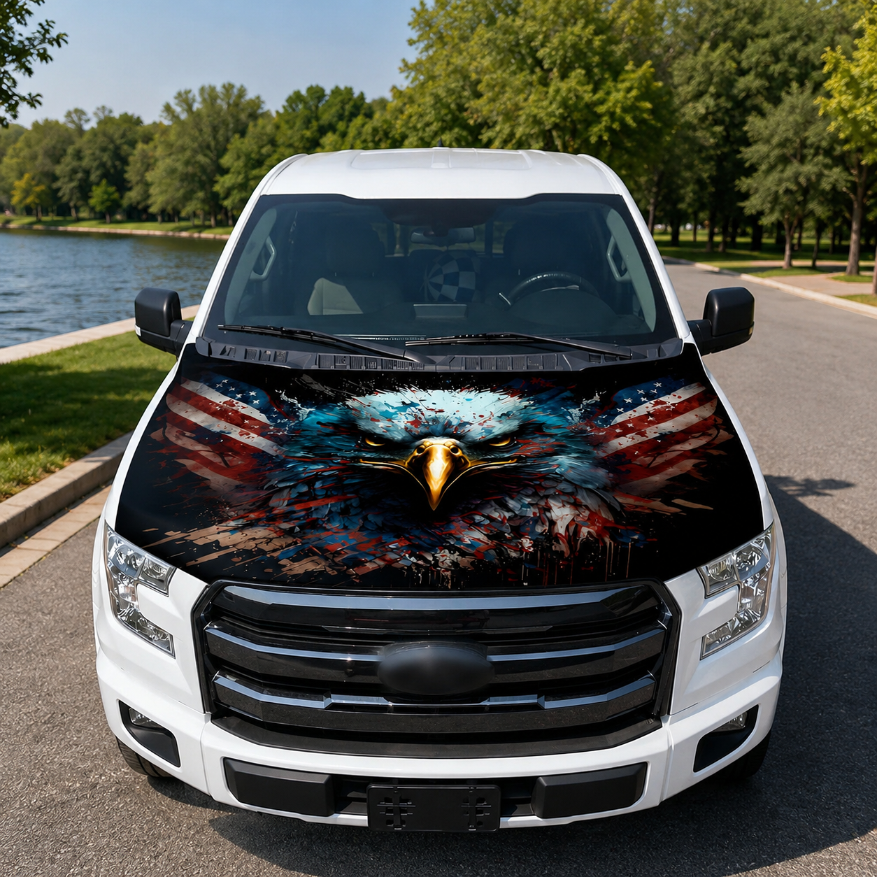🔥 Limited Patriotic Flash Sale — American Car Hood Flag 🇺🇸 No Glue, No Tools, Installs in 1 Minute