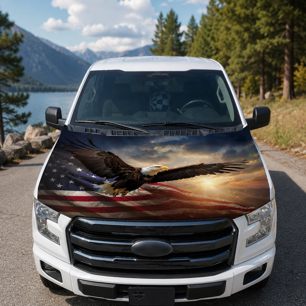 🔥 Limited Patriotic Flash Sale — American Car Hood Flag 🇺🇸 No Glue, No Tools, Installs in 1 Minute
