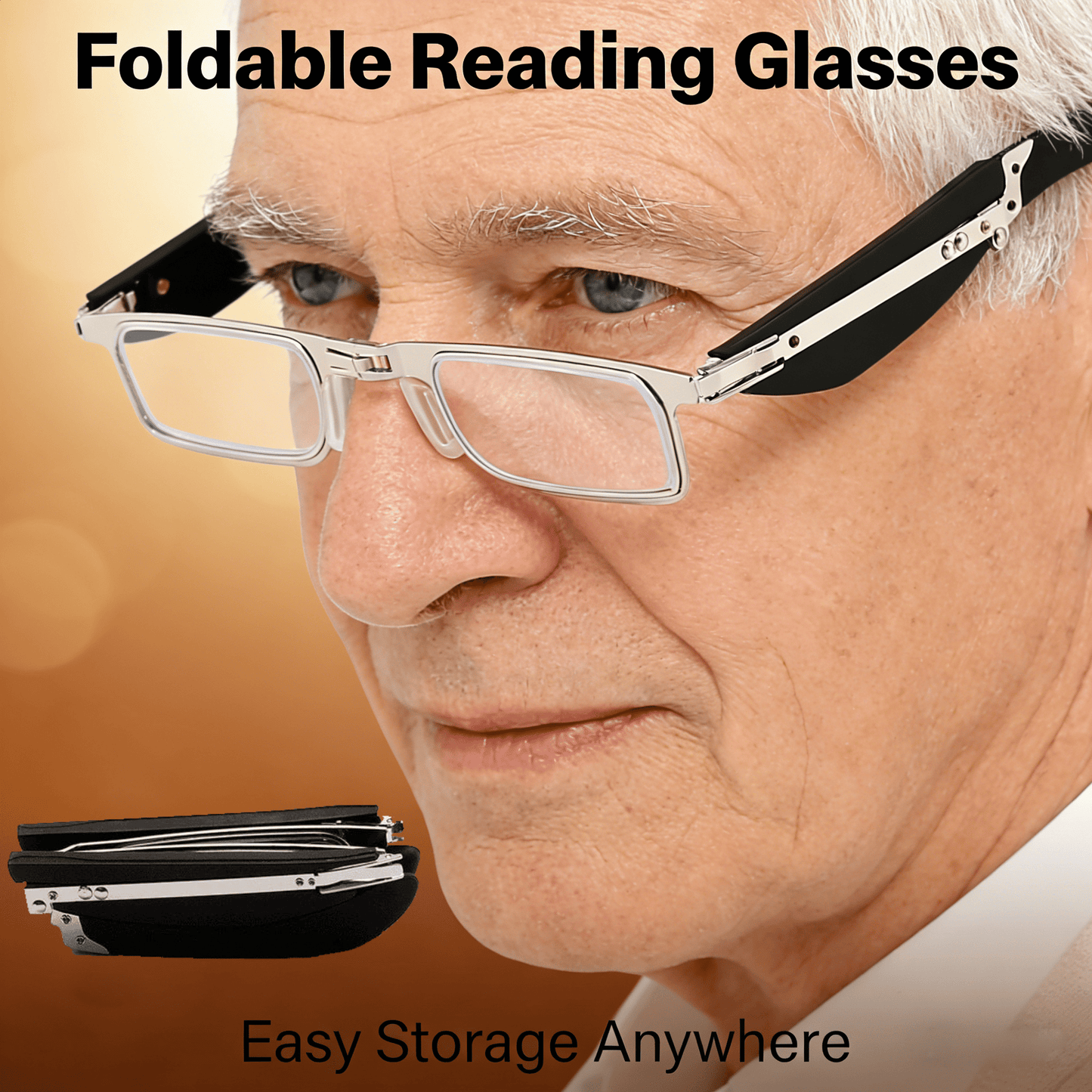 Foldable Anti-Blue Light Reading Glasses with Case