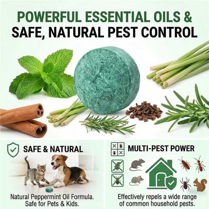 💥LAST DAY SALE 50%OFF💥🟢 Natural Peppermint Rodent Repellent Tablets – 10 Pack