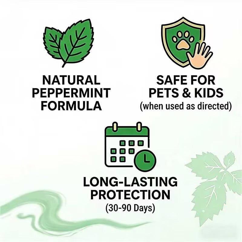 💥LAST DAY SALE 50%OFF💥🟢 Natural Peppermint Rodent Repellent Tablets – 10 Pack