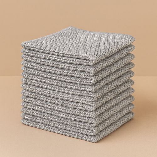 ODALIT Double-Layer Silver Wire Scrub Dishcloth – Tough on Grease, No Sponge Smell