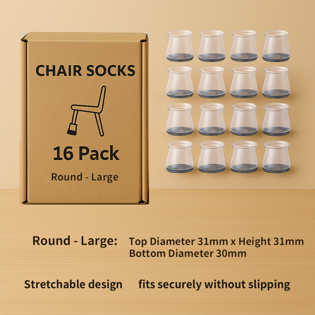 2026 Upgraded Chair Socks – Silent, Scratch-Free Floor Protectors That Stay On