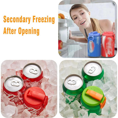 Reusable Soda Can Lids with Straws