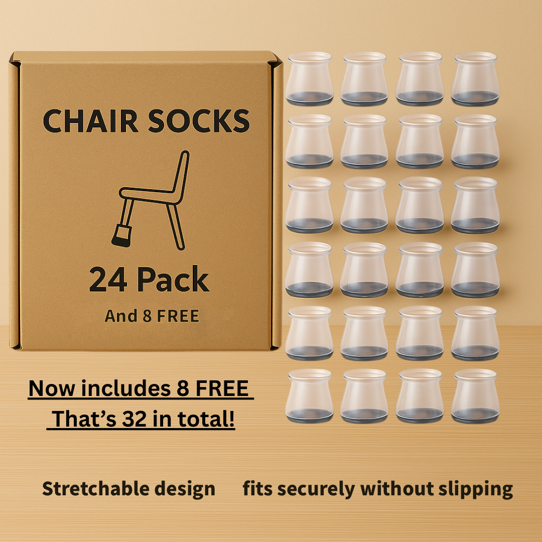2026 Upgraded Chair Socks – Silent, Scratch-Free Floor Protectors That Stay On