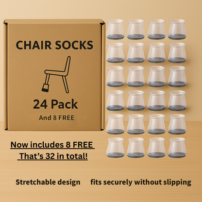 2026 Upgraded Chair Socks – Silent, Scratch-Free Floor Protectors That Stay On