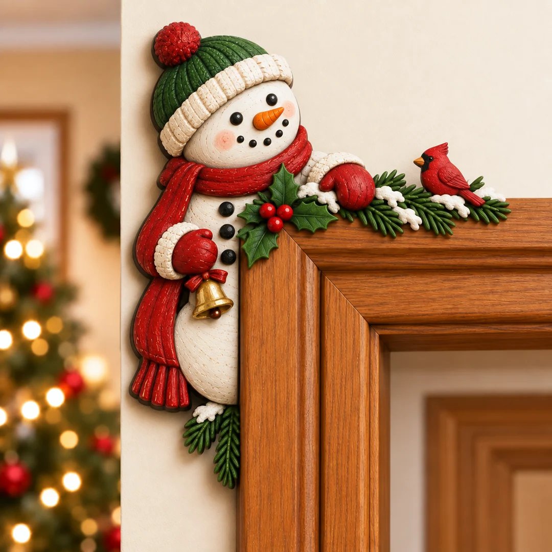 🔥LAST DAY 50% OFF - 🌲Christmas Peekaboo Door Frame Corner Decor