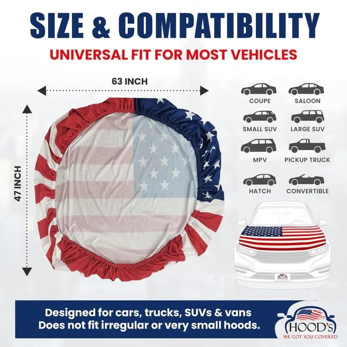 🔥 Limited Patriotic Flash Sale — American Car Hood Flag 🇺🇸 No Glue, No Tools, Installs in 1 Minute