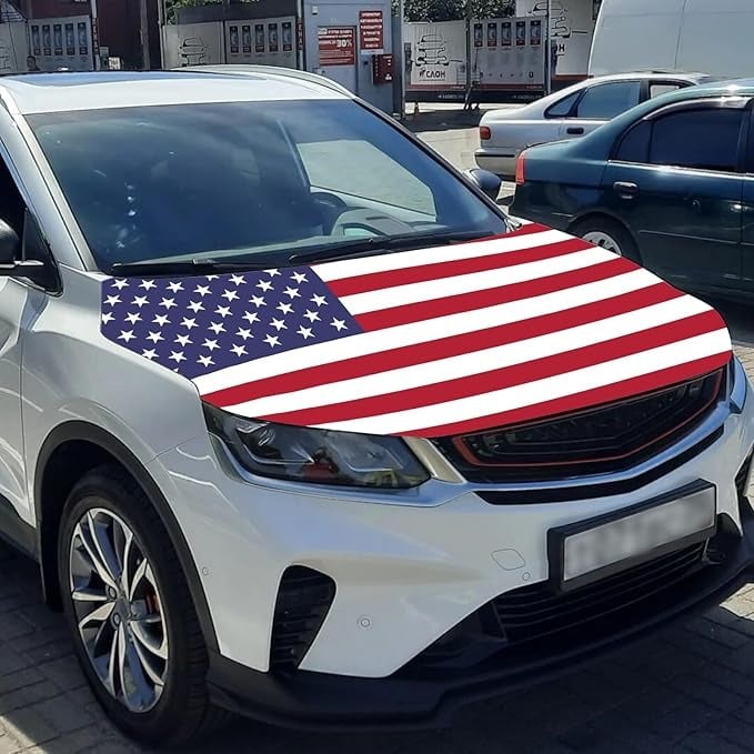 🔥 Limited Patriotic Flash Sale — American Car Hood Flag 🇺🇸 No Glue, No Tools, Installs in 1 Minute