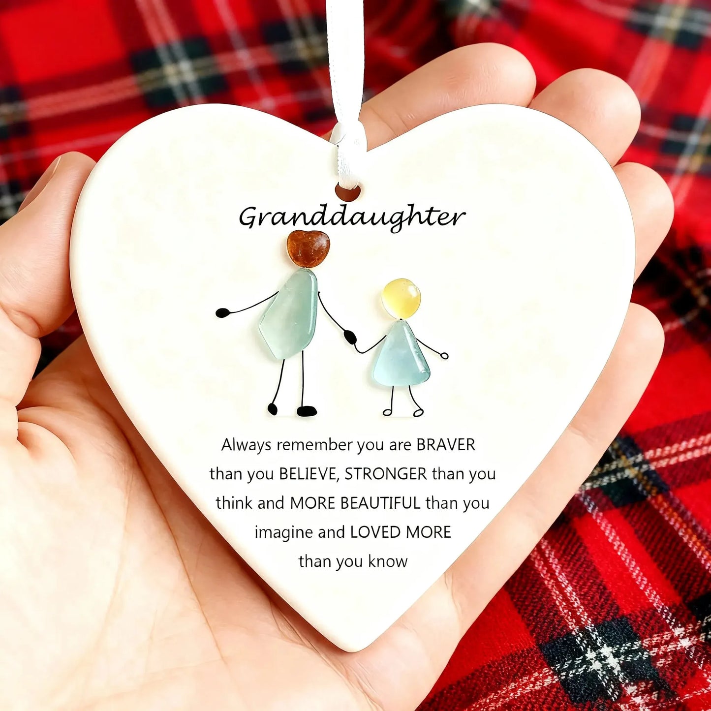 🦋Friends Are Angels Sea Glass Butterfly Christmas Ornament