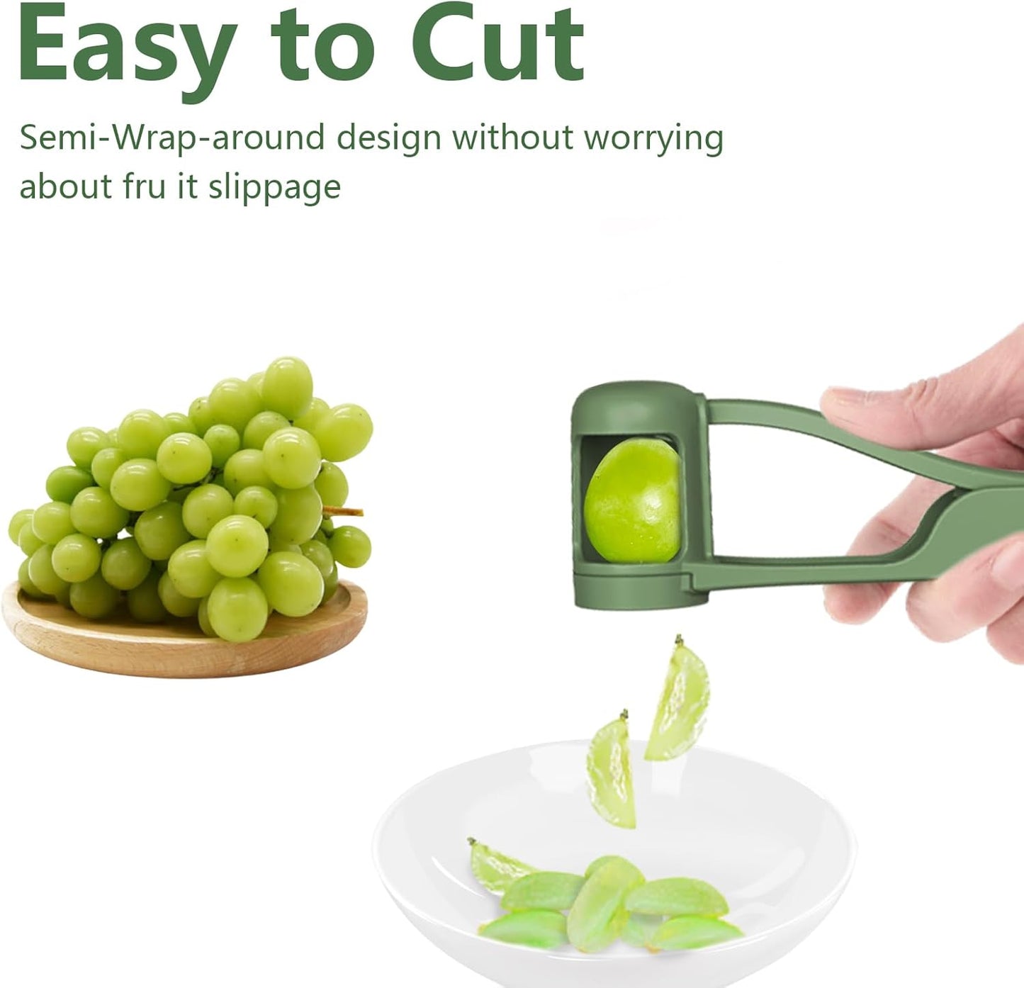 LBMLBM Grape Cutter - Safe & Easy One-Handed Fruit Slicing