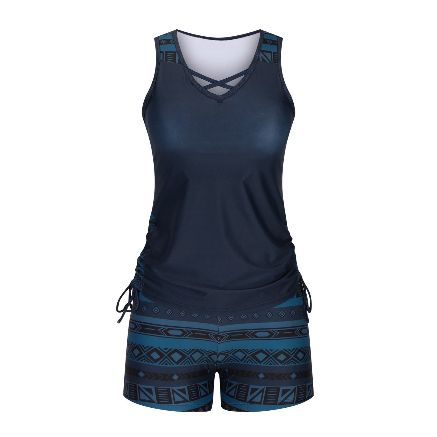 🔥LAST DAY 60% OFF - Miraclesuit Women's 2-Piece Tummy Control Tankini Set with Built-In Bra – Flattering Boho Swimwear with Shorts🔥 Buy 2 Free Shipping