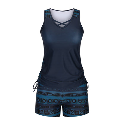 🔥LAST DAY 60% OFF - Miraclesuit Women's 2-Piece Tummy Control Tankini Set with Built-In Bra – Flattering Boho Swimwear with Shorts🔥 Buy 2 Free Shipping