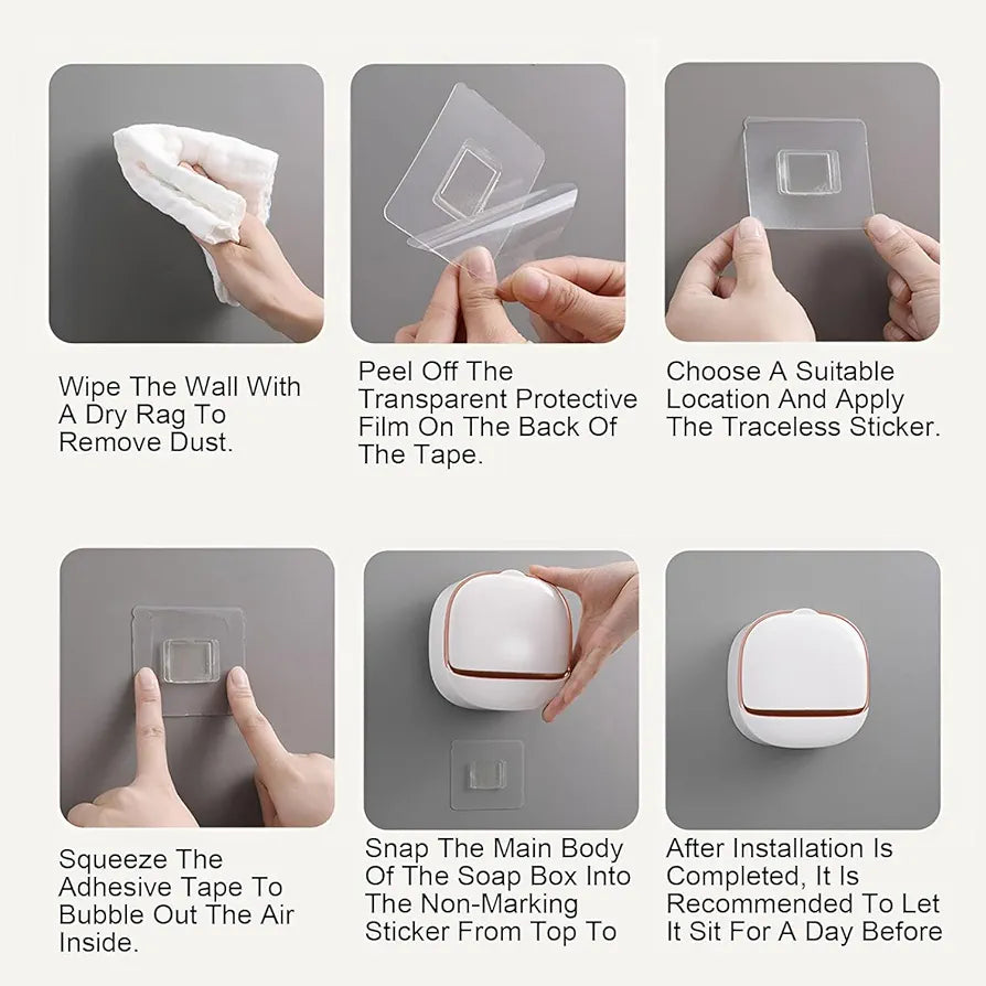 Luxury Soap Holder with Drain Tray, Waterproof Soap Dish Holder, Keep Soap Bars Dry
