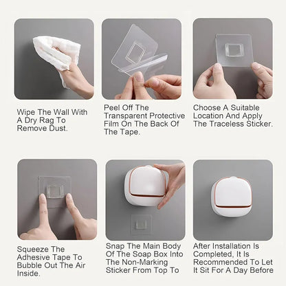 Luxury Soap Holder with Drain Tray, Waterproof Soap Dish Holder, Keep Soap Bars Dry