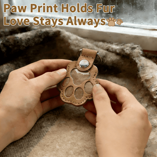 🐾Pet Paw Shaped Leather Keychain - Keep Them By Your Side✨