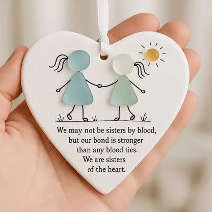🦋Friends Are Angels Sea Glass Butterfly Christmas Ornament