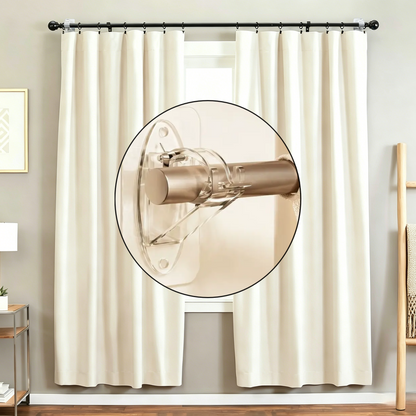 🏠🔨 New Self Adhesive Rod Brackets, No Drill Needed Curtain Rod Holders