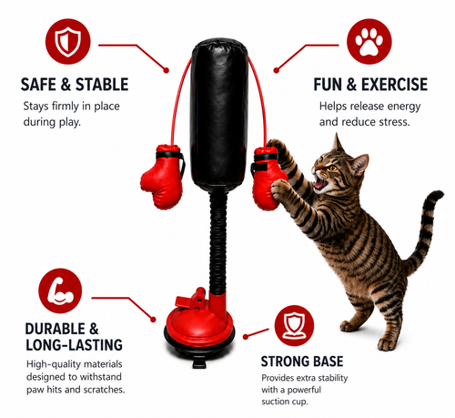 Mini Punching Bag Cat Toy Turn Boring Days Into Playtime for Your Cat