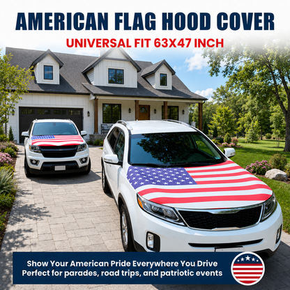 🔥 Limited Patriotic Flash Sale — American Car Hood Flag 🇺🇸 No Glue, No Tools, Installs in 1 Minute