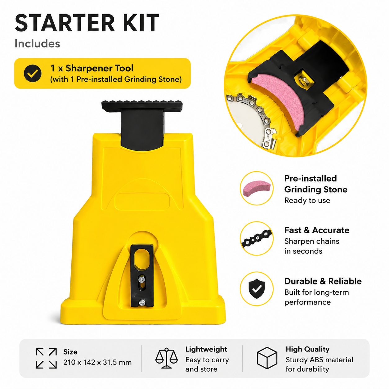 🔥Chainsaw Chain Sharpener Kit | Fast Portable Saw Chain Sharpening Tool
