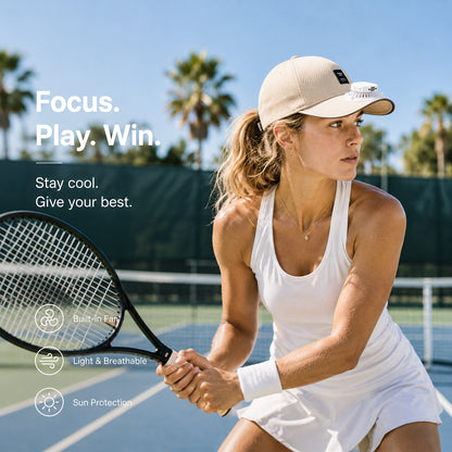 Stay Cool Anywhere with the Solar & USB Fan Cap