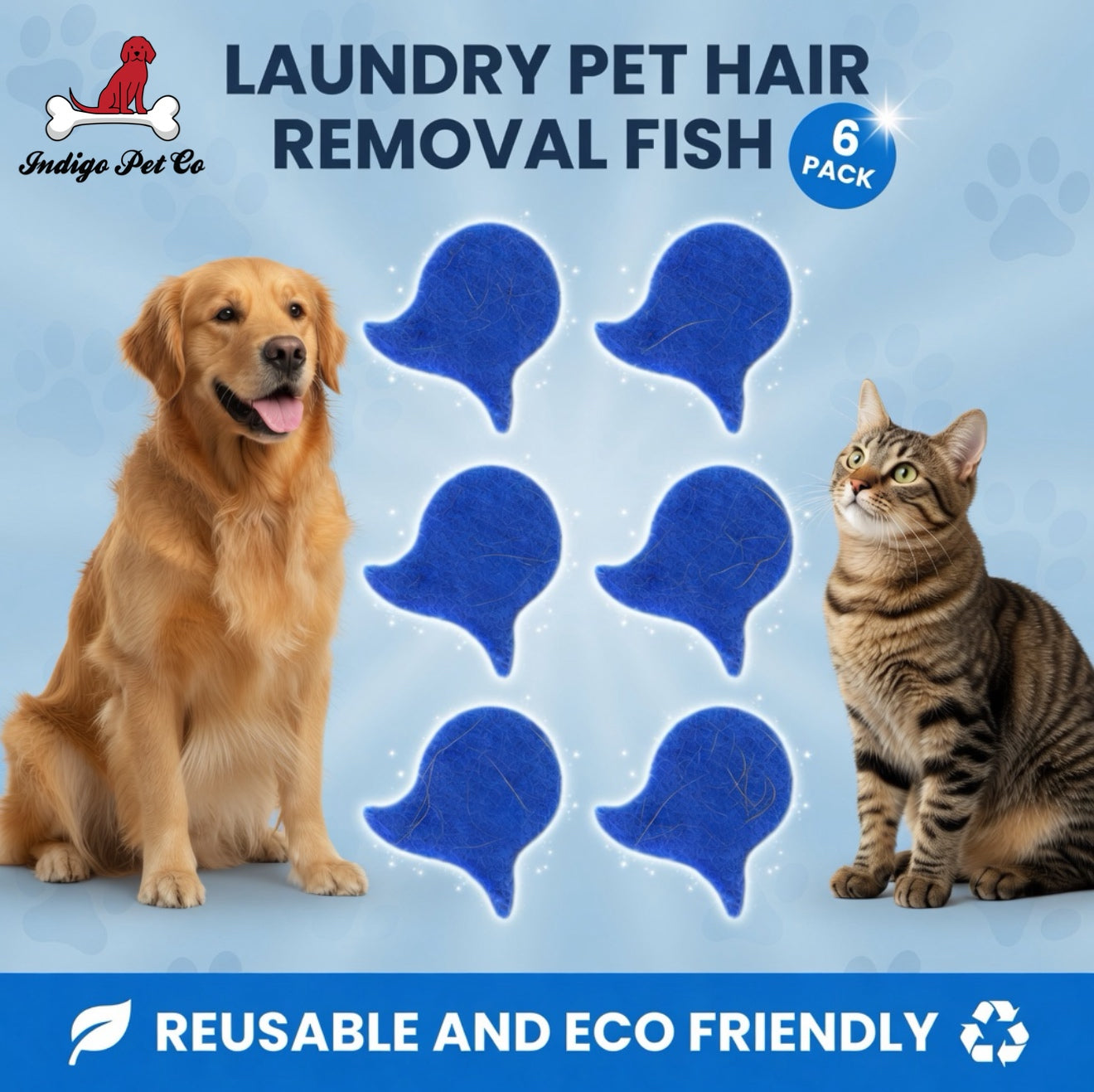 Pet Hair Laundry Catchers – Reusable Fur Removers for Washer & Dryer