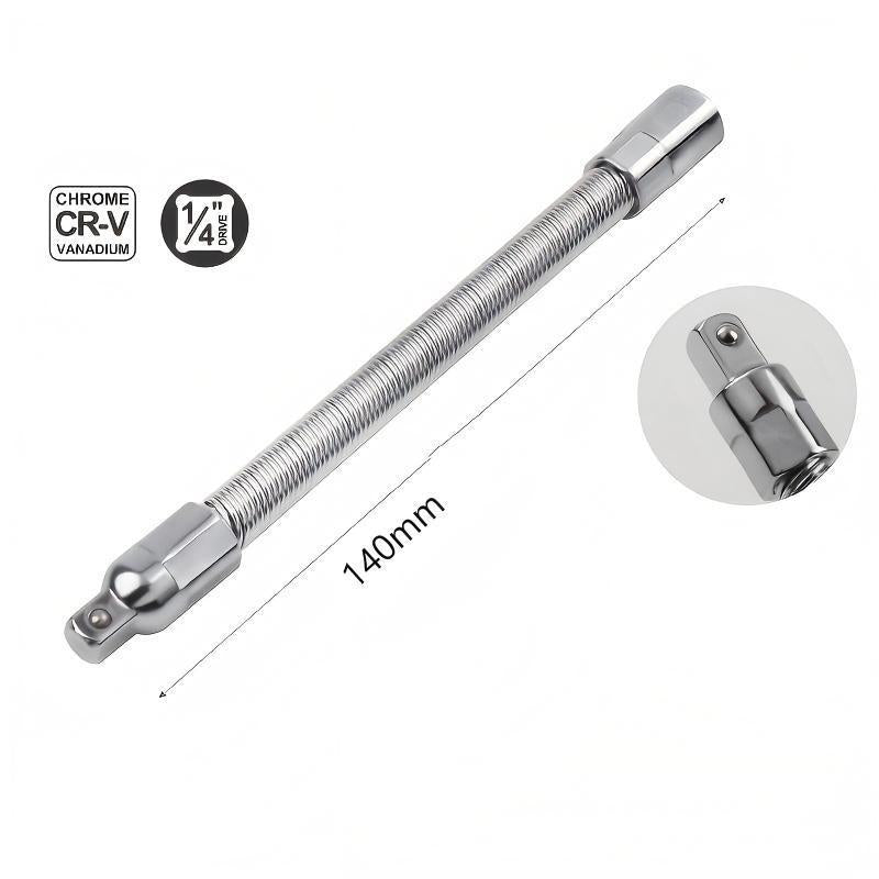 2026 Hot Sale💖1/2 Inch 35cm Socket Ratchet Wrench Set - 3 Bendable Shafts, Wrench Extender Tool, Connecting Rod