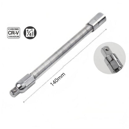 2026 Hot Sale💖1/2 Inch 35cm Socket Ratchet Wrench Set - 3 Bendable Shafts, Wrench Extender Tool, Connecting Rod