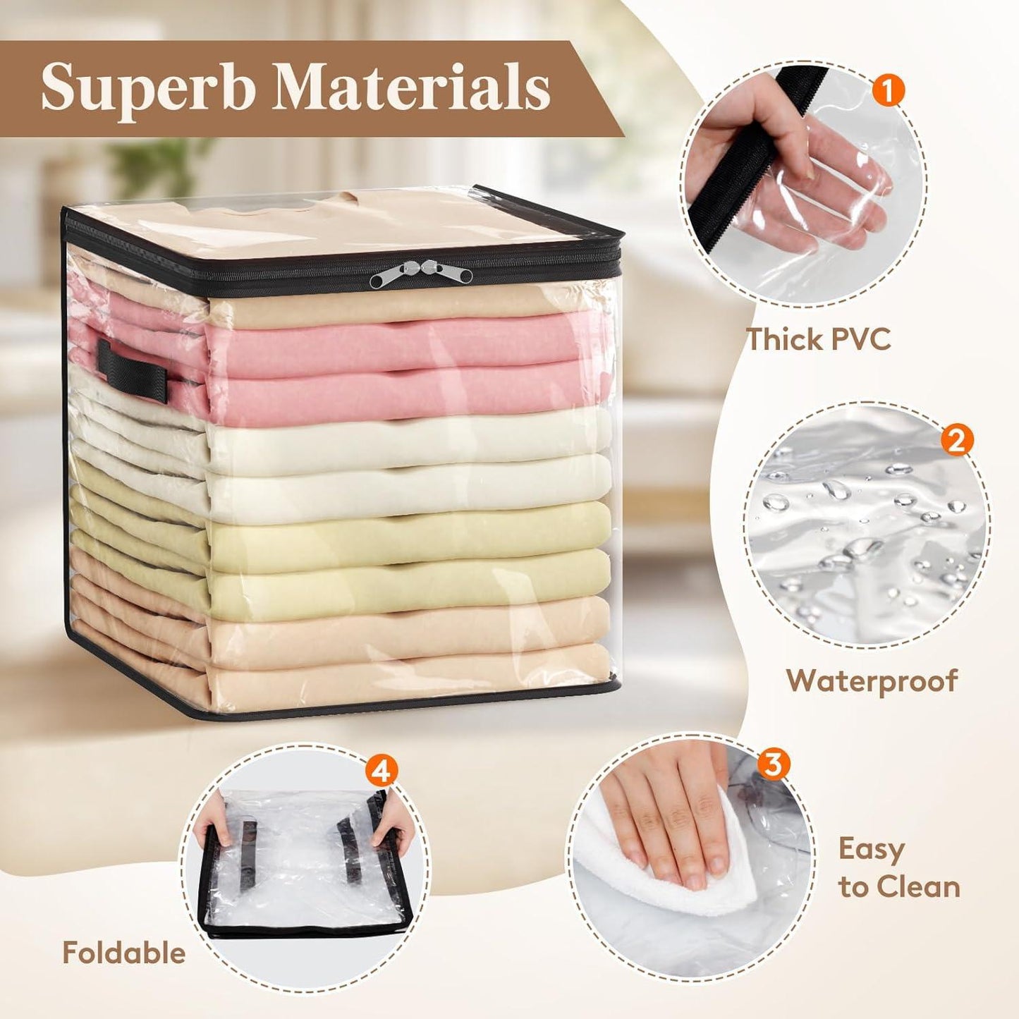 🎁 Last Day Sale 49% OFF📦Large Heavy-Duty Thick Plastic Clear Storage Bag for Clothes, Moving & Storage