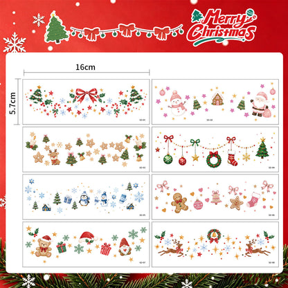 Christmas Face Tattoos – 8 Festive Holiday Designs 🎁 Buy 1, Get 1 FREE Today