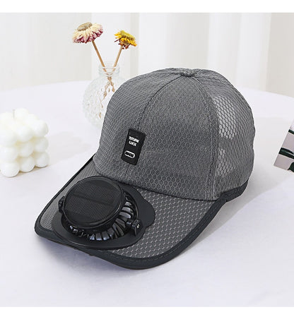 Stay Cool Anywhere with the Solar & USB Fan Cap