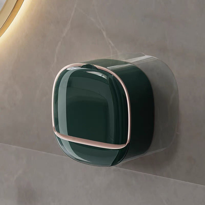Luxury Soap Holder with Drain Tray, Waterproof Soap Dish Holder, Keep Soap Bars Dry