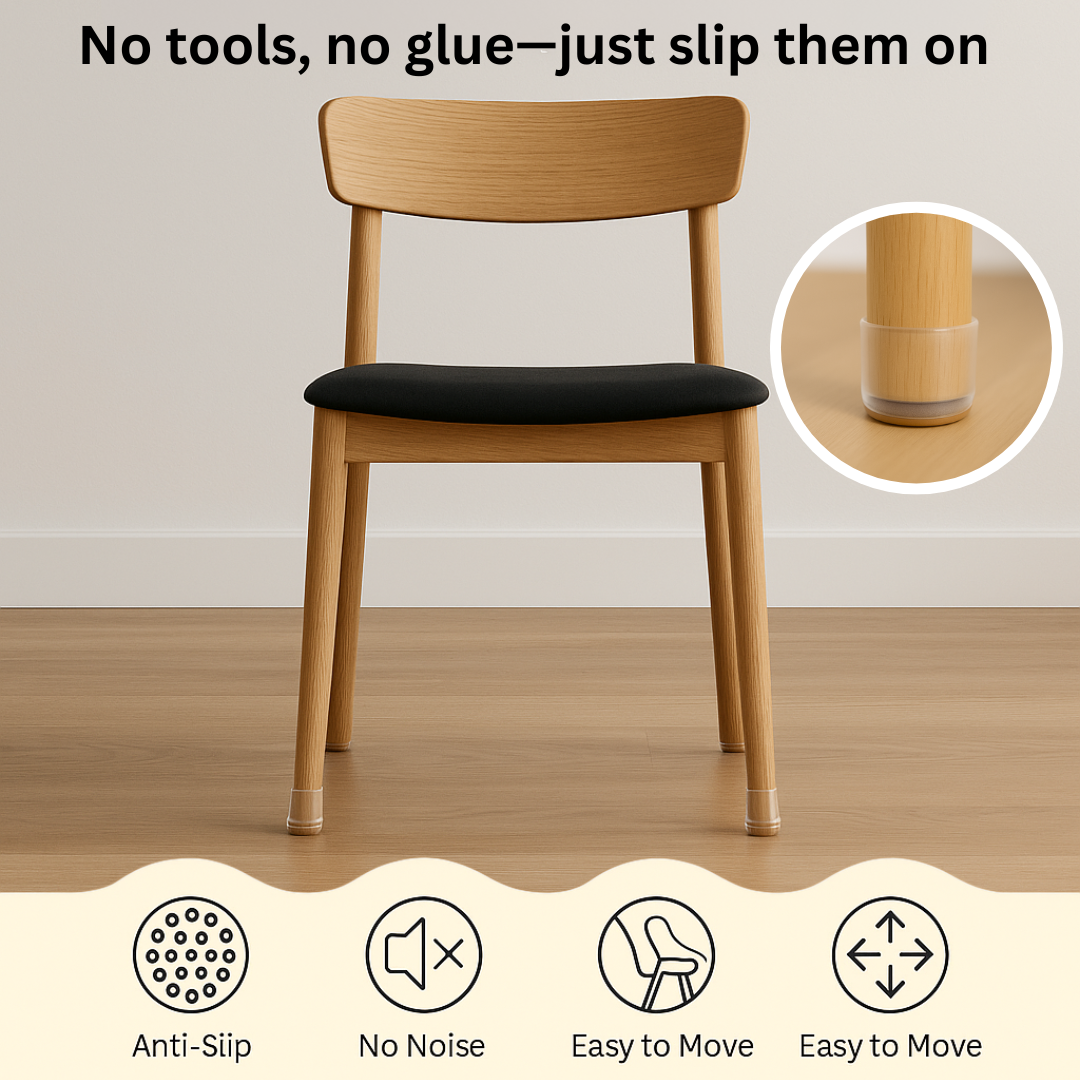2026 Upgraded Chair Socks – Silent, Scratch-Free Floor Protectors That Stay On