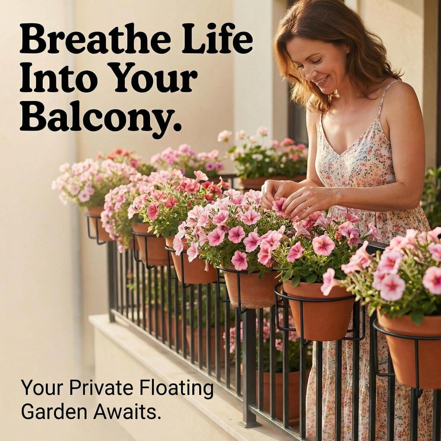30-Second Install Railing Plant Hanger — No Tools Needed
