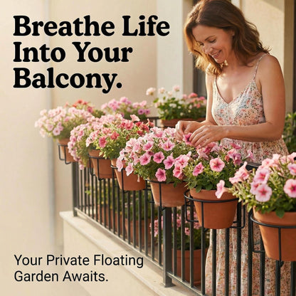 30-Second Install Railing Plant Hanger — No Tools Needed