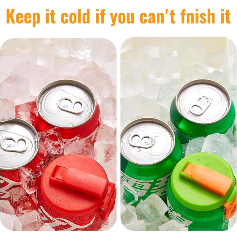 Reusable Soda Can Lids with Straws