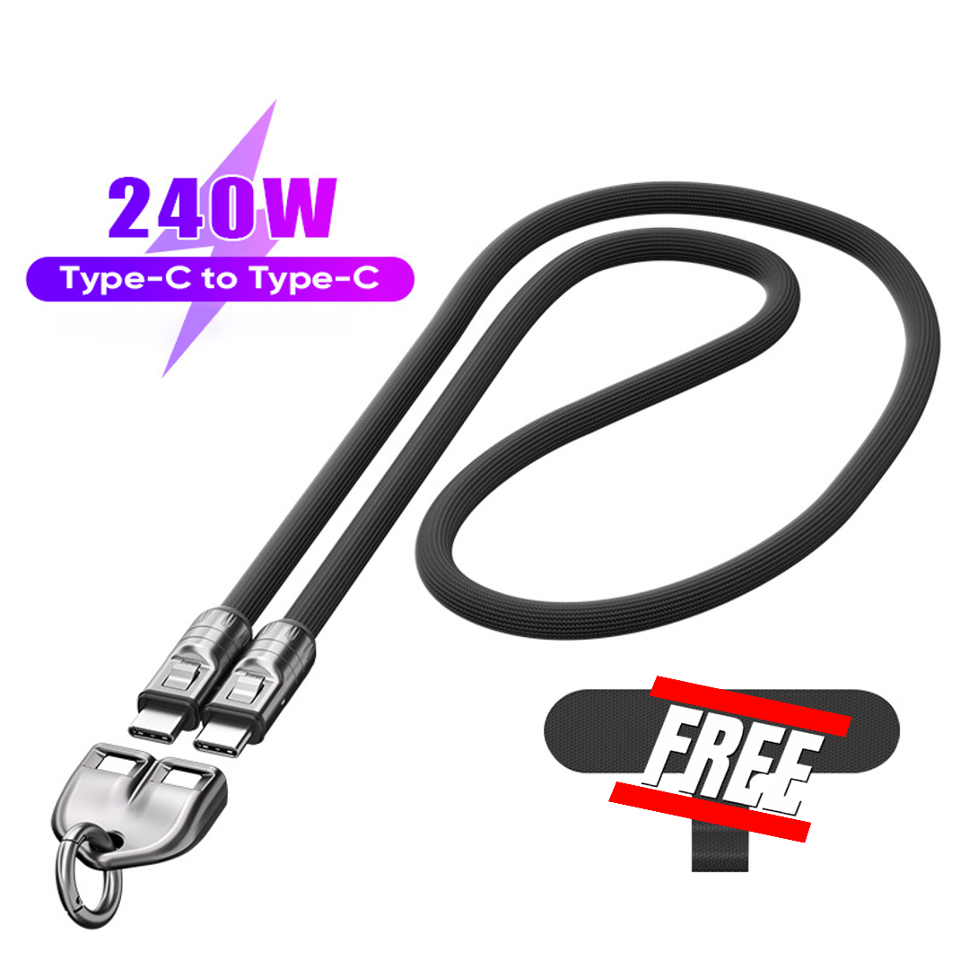🔥C to C 240W Charging Cable with Wearable Bracelet Design