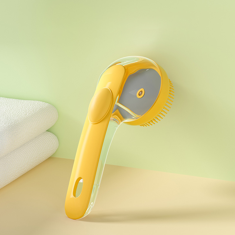 Pet Bath Brush with Shampoo Dispenser