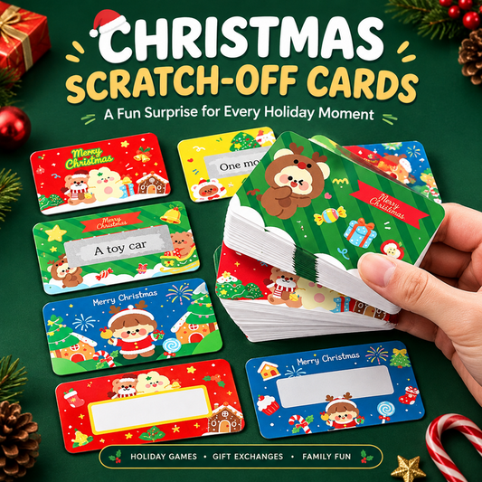 🎄 Christmas Scratch-Off Activity Cards – Reveal a Holiday Surprise! 🎁