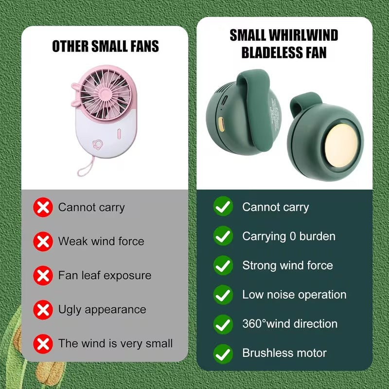 Mini Bladeless Fan – Stay Cool Anywhere