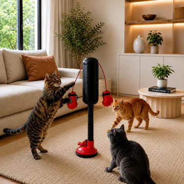 Mini Punching Bag Cat Toy Turn Boring Days Into Playtime for Your Cat